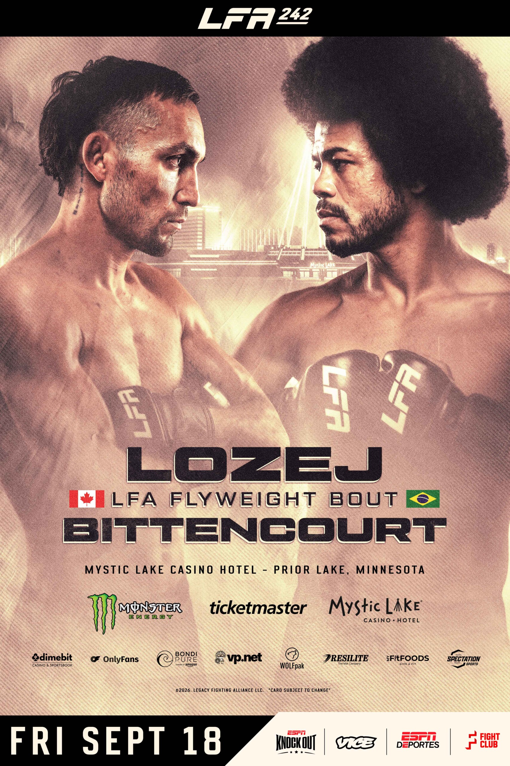 LFA 242: Lozej vs. Bittencourt