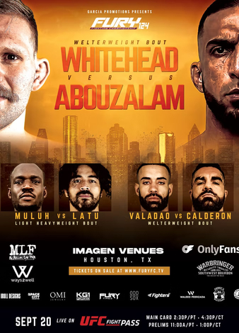 Fury FC 124: Whitehead vs. Abouzalam